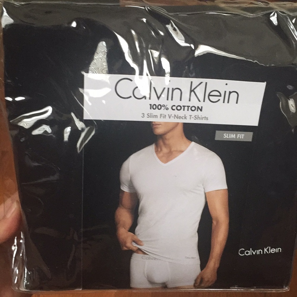Calvin Klein slim fit 3 pack vnecks